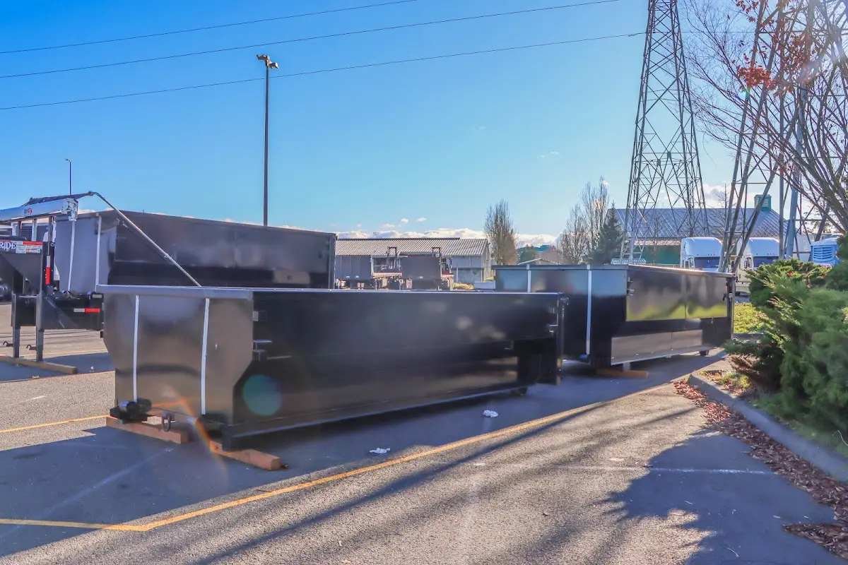 Roll-off dumpster ready for waste disposal at job site for Estate Cleanout Dumpster Rental in Helena